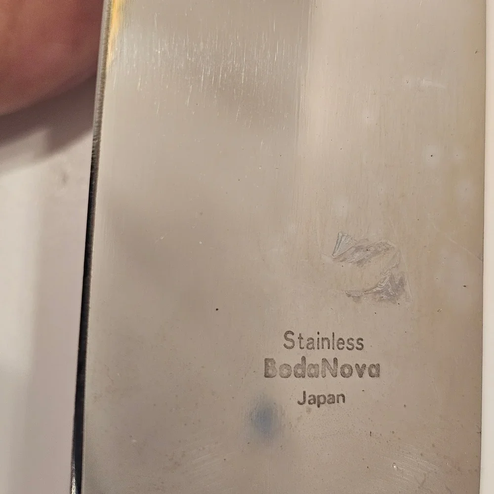 BodaNova vintage Stainless Steel Carving Set Japan MCM Minimalist Knife Fork Set
